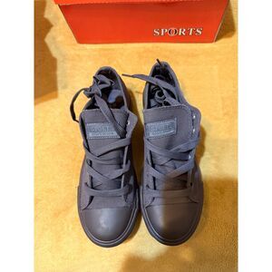 Look-A-Like Converse or Vans Dark Gray Sneakers Size 8 – New in Box